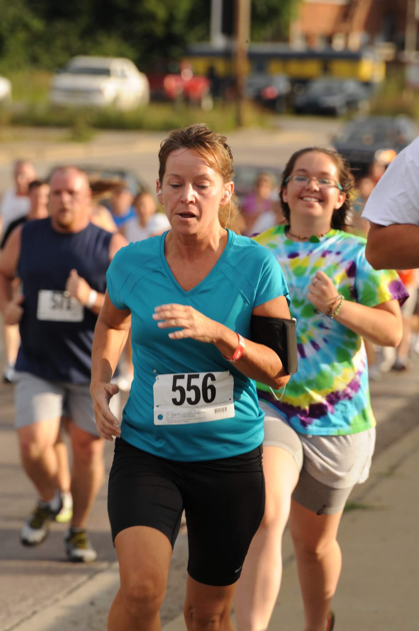 Women running in race